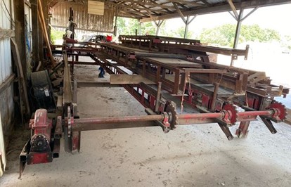 Mellott 4-Strand Green Chain Conveyor Deck (Log Lumber)